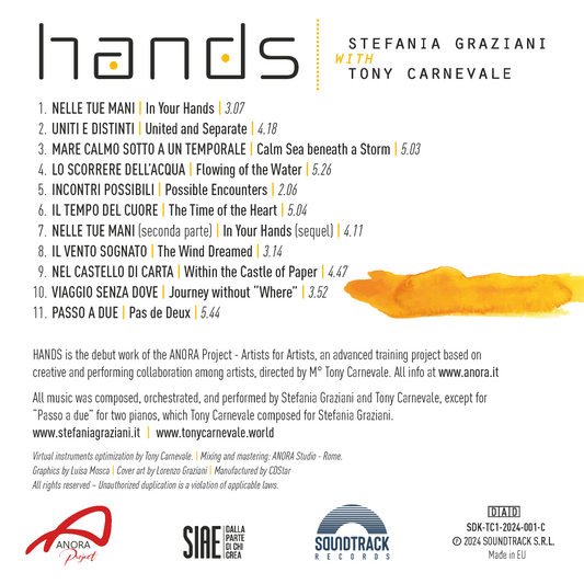 8. Hands - Stefania Graziani with Tony Carnevale (CD, Album)