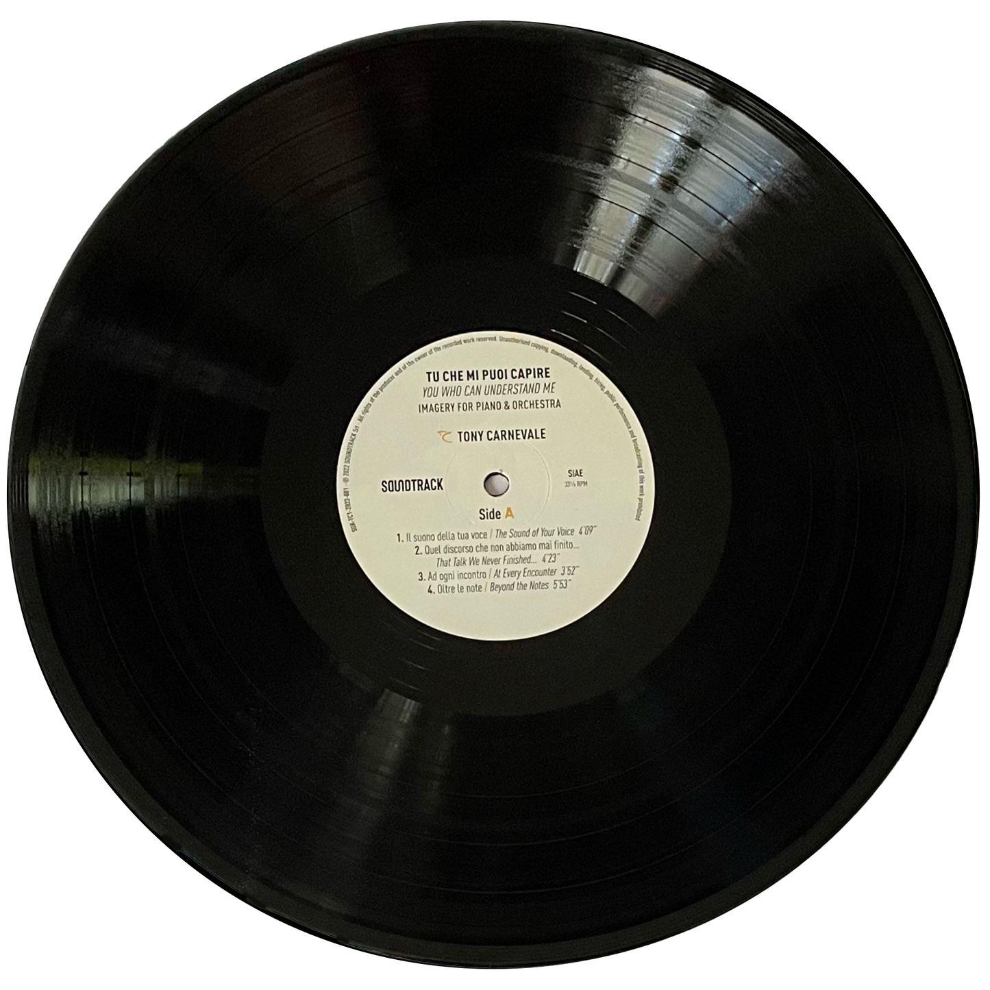 1. Tu Che Mi Puoi Capire - Tony Carnevale (LP, Album + CD, Album)
